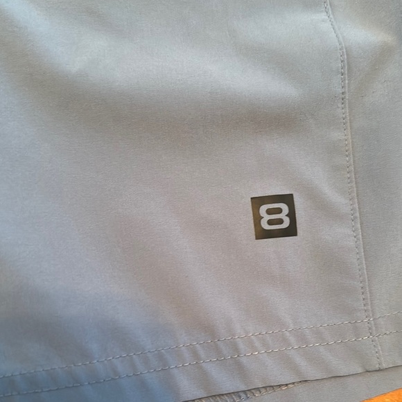 Gray Athletic Shorts with Elastic Waistband and Performance Fabric - Picture 5 of 13